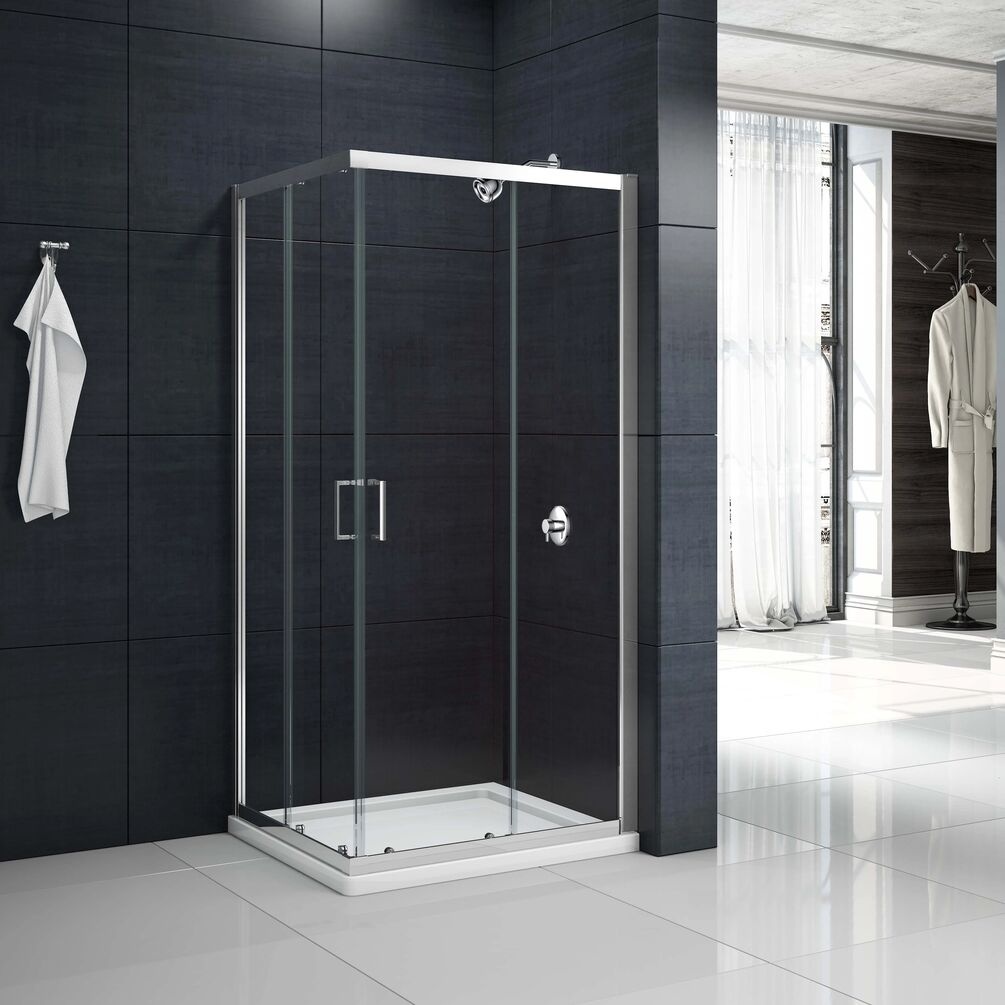 Lifestyle image of Merlyn Mbox 900mm Chrome Corner Shower Door